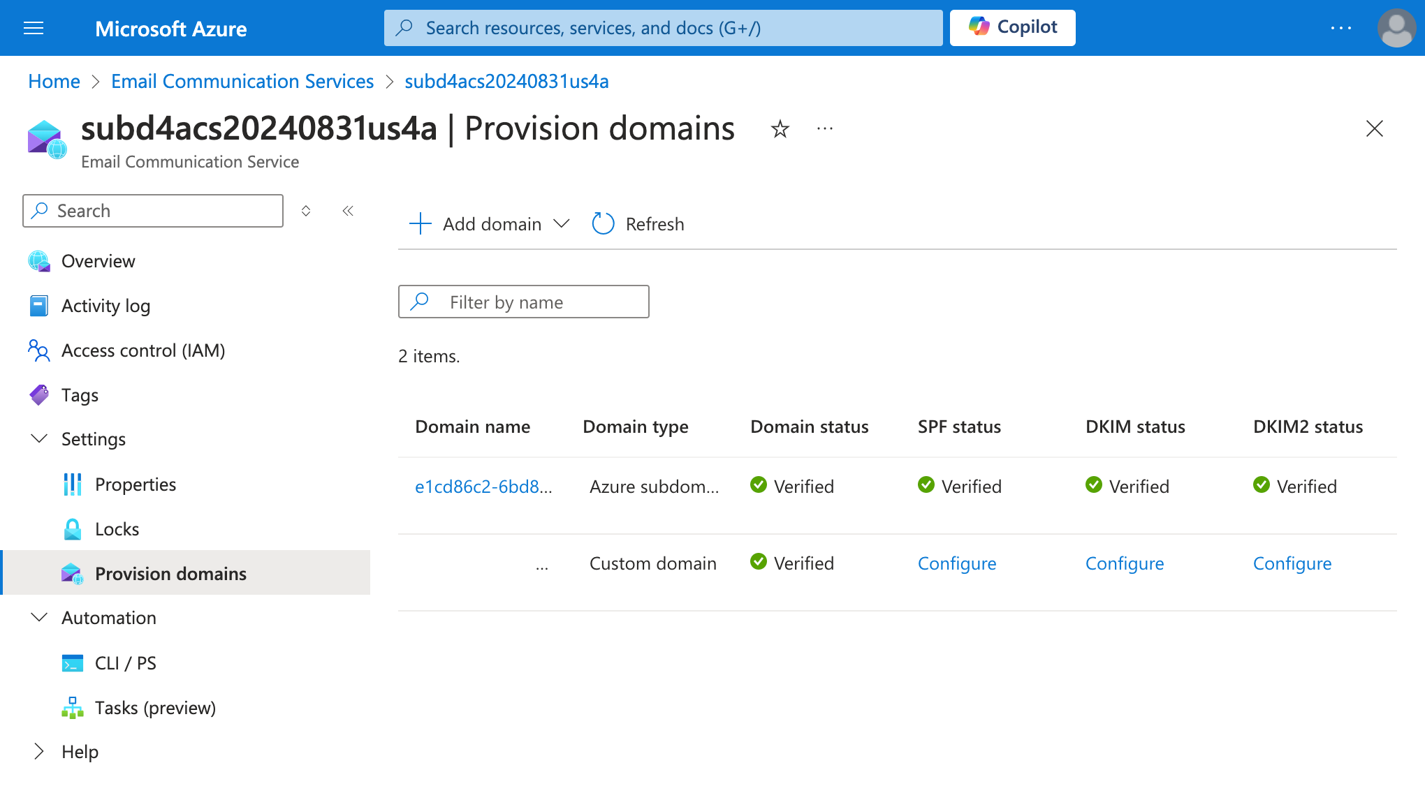 Verified Domains